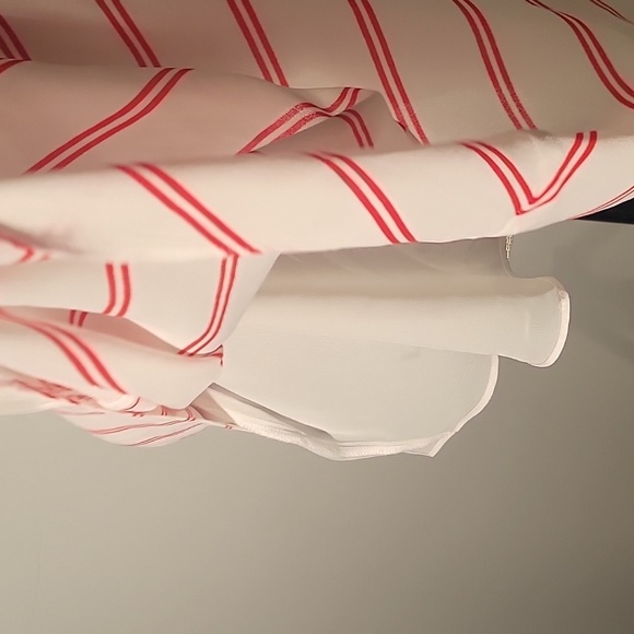 Cynthia Rowley Red Stripe Chevron Lined Tank Tunic Flowy Career XL - Picture 5 of 6